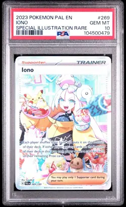 2023 Pokemon Iono 269/193 SIR Paldea Evolved PSA 10 GEM MINT Trainer Card - Image 1