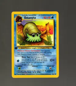 1st Edition Omanyte 52/62 Fossil 1999 WOTC Pokemon Card TCG LP+ Vintage - Image 1