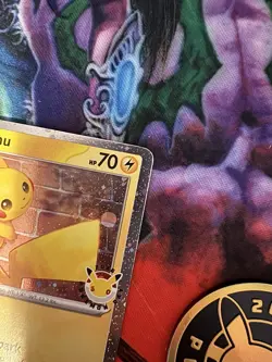 Swirl Pikachu 51/162 2026 Pokemon Day 30th Anniversary Promo Card TCG w/Coin - Image 5