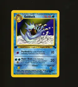 Golduck 35/62 Fossil Set 1st Edition LP Pokemon Card TCG 1999 WOTC Vintage - Image 1
