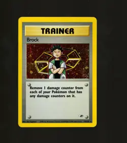 Brock 15/132 1st Edition Gym Heroes Holo Rare Pokemon TCG MP Card - Image 1