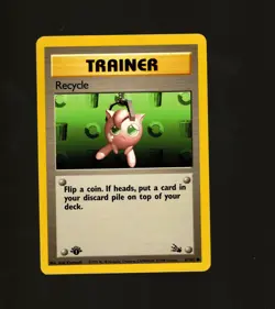 Recycle 61/62 Fossil Set 1st Edition LP Pokemon Card TCG 1999 WOTC Vintage - Image 1