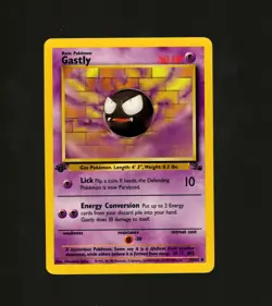 Pokemon TCG Gastly Fossil 1st Edition Uncommon Card 33/62 NM 1999 WOTC - Image 1