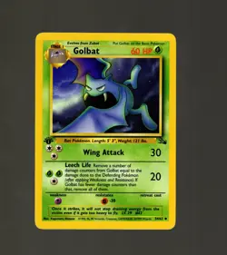 Pokemon TCG 1st Edition Golbat 34/62 Fossil Set Uncommon Card NM 1999 Vintage - Image 1