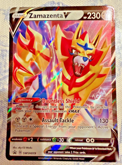 Pokemon TCG Zamazenta V SWSH019 SWSH: Sword & Shield Promo Cards Holo - Image 1