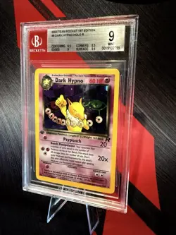 1st edition Pokemon Dark Hypno TCG Holo Rare Card 9/82 - Image 1