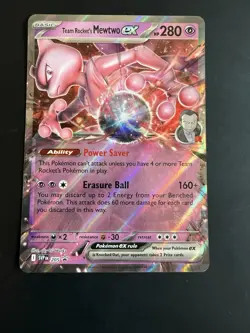 Team Rocket’s Mewtwo EX 205 Promo Destined Rivals Pokemon Card - Image 1