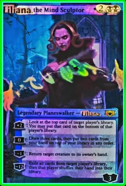 unose-2581 Custom Liliana Foil Custom sticker on bulk MTG Commander - Image 1