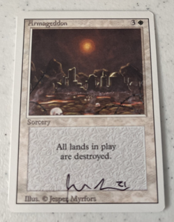 Armageddon ARTIST PROOF Jesper Myrfors Signed Revised Mtg Magic the Gathering - Image 1