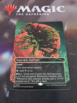 Mtg. Raging Ravine. #35. Foil Borderless. Edge of Eternities. Pack Fresh - Image 1