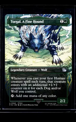 2025 MTG Magic the Gathering Final Fantasy Borderless #345 Torgal A Fine Hound - Image 1