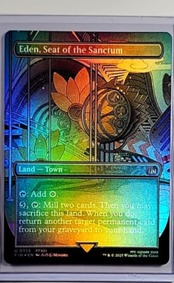 MTG Magic the Gathering Final Fantasy Borderless Foil Eden Seat of the Sanctum - Image 1