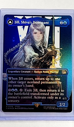 MTG Magic The Gathering FIN Final Fantasy Borderless Foil Jill Shiva's Dominant - Image 1