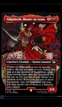 MTG Magic The Gathering FIN Final Fantasy Borderless Gilgamesh Master at Arms - Image 1