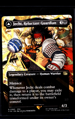 MTG Magic The Gathering Final Fantasy Borderless #363 Jecht Reluctant Guardian - Image 1