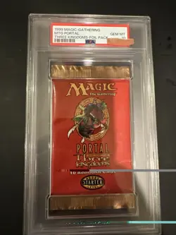 1999 MTG Magic the Gathering Portal Three Kingdoms P3K Booster Pack PSA 10 - Image 1
