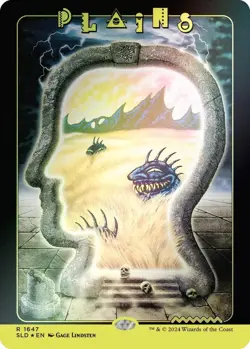 Plains Borderless Foil, Mtg Single, Secret Lair: Braindead, 1647 Rare NM - Image 1