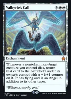 Valkyrie's Call *** Prerelease FOIL *** - MTG FDN Foundations - NM/MINT - Image 1