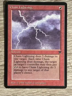 MTG - Chain Lightning - Legends - NM/LP English Magic 1994 - Image 1