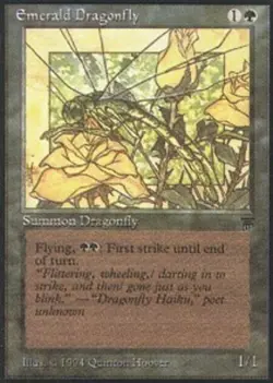 4x Emerald Dragonfly Light Play, English Legends MTG Magic - Image 1