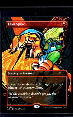 2023 MTG Magic The Gathering SLD Secret Lair Drop Borderless #2049 Lava Spike - Image 1