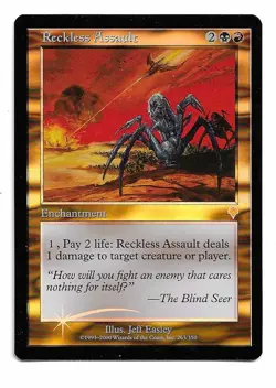 MTG Reckless Assault X1 Invasion edition Foil rare - Image 1