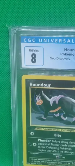 CGC 8 Pokemon Houndour Neo Discovery 1st Edition 39/75 WOTC Wizards Of The Coast - Image 3