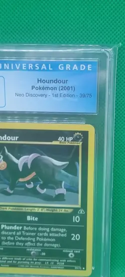 CGC 8 Pokemon Houndour Neo Discovery 1st Edition 39/75 WOTC Wizards Of The Coast - Image 4
