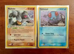 Pokemon Cards 2 X Legend Maker Stamped HOLO Lot Machoke Tenticool NM Condition! - Image 1