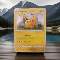 Pokemon TCG Pikachu SWSH039 Original Cosmo Holo Black Star Promo Swirl Right - Image 1