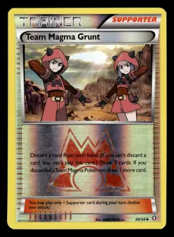 Team Magma Grunt 30/34 Reverse Holo Double Crisis Pokemon Card - Image 1