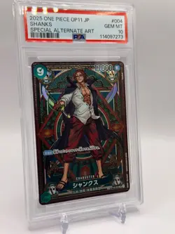 2025 One Piece OP11 Shanks SP #004 Special Alt Art PSA 10 Gem Mint JP - Image 3