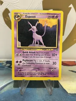 Espeon 20/75 Pokemon Neo Discovery Unlimited Rare Card WOTC MP/HP - Image 1