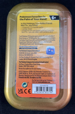 Pokemon TCG - Paldea Friends Mini Tin - 2 Booster Packs/Sticker Sheet/Art Card - Image 4