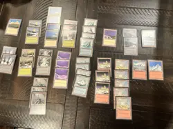 1995 Magic The Gathering 44 Land Cards Used - Image 1
