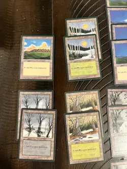 1995 Magic The Gathering 44 Land Cards Used - Image 2