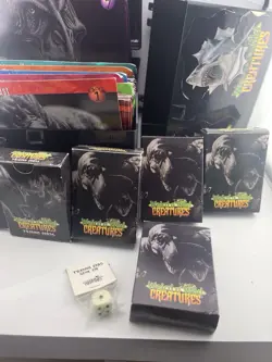 Weird n' Wild Creatures Card Lot w/2 Plastic Storage Box’s & 8 Group Cards & Die - Image 2