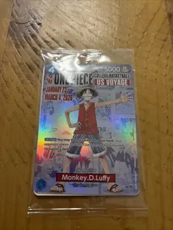 One Piece Monkey D. Luffy US Voyage College Basketball Promo Card St John SEALED - Image 3
