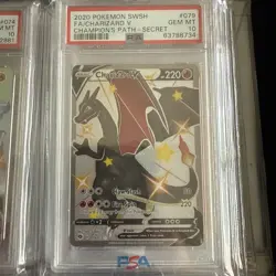 PSA 10 GEM MINT Charizard V CHAMPIONS PATH 079 SHINY SECRET RARE Pokemon Card - Image 2