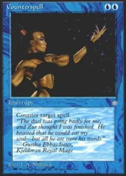 MTG Counterspell, Ice Age, Heavily Played, English - Image 1
