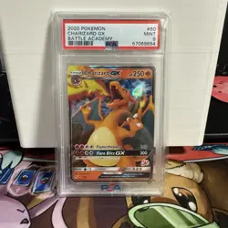 Pokemon PSA 9 MINT Charizard GX 9/68 Battle Academy #60 Stamped 2020 S#9636 - Image 1