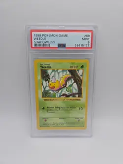 Pokemon PSA 9 Shadowless Weedle | 69 | Mint Base TCG - Image 1