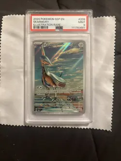 2024 POKEMON SSP EN-SURGING SPARKS ILLUSTRATION RARE #209 SKARMORY PSA 9 - Image 1