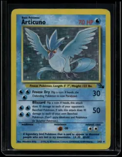 Pokemon TCG Articuno 2/62 Fossil Holo Rare HP - Image 1