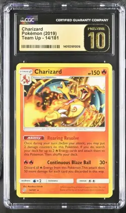 Pokemon Charizard 14/181 Team Up - CGC 10 PRISTINE - PSA BGS - Image 1