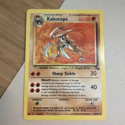 Pokemon TCG Kabutops 24/62 Fossil Unlimited Non-Holo Rare Vintage LP - Image 1