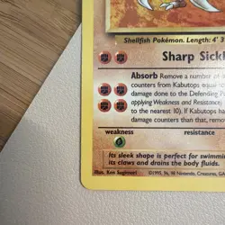 Pokemon TCG Kabutops 24/62 Fossil Unlimited Non-Holo Rare Vintage LP - Image 2