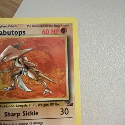 Pokemon TCG Kabutops 24/62 Fossil Unlimited Non-Holo Rare Vintage LP - Image 4