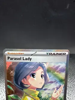 Pokemon TCG Parasol Lady Trainer SAR Paradox Rift 255/182 NM - Image 3