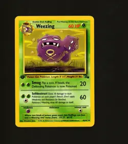 Pokemon TCG Fossil Set 1st Edition #45/62 Weezing LP 1999 WOTC Vintage - Image 1